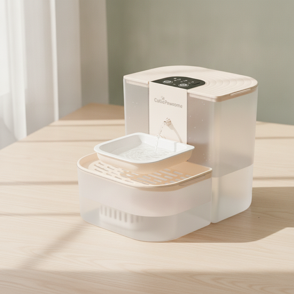 kept. The Mealtime Set — Drinking Fountain + Ceramic Bowl (Dogs & Cats)
