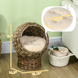 kept. The Perch — Handwoven Egg-Chair Cat Bed with Cushion (Cats)