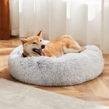 kept. The Cloud — Fluffy Plush Calming Cat Bed, 24" Round