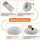 kept. The Cloud — Fluffy Plush Calming Cat Bed, 24" Round
