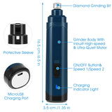 kept. The Grinder — Quiet 2-Speed USB Nail Grinder (Dogs & Cats)