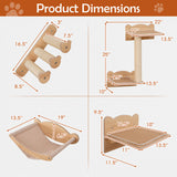 kept. The Skyline — 4-Piece Cat Wall Furniture Set with Hammock (Cats)