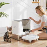kept. The Steel Box XL — Flip-Top Stainless Litter Box with Scoop & Step (Cats)