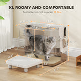 kept. The Steel Box XL — Flip-Top Stainless Litter Box with Scoop & Step (Cats)