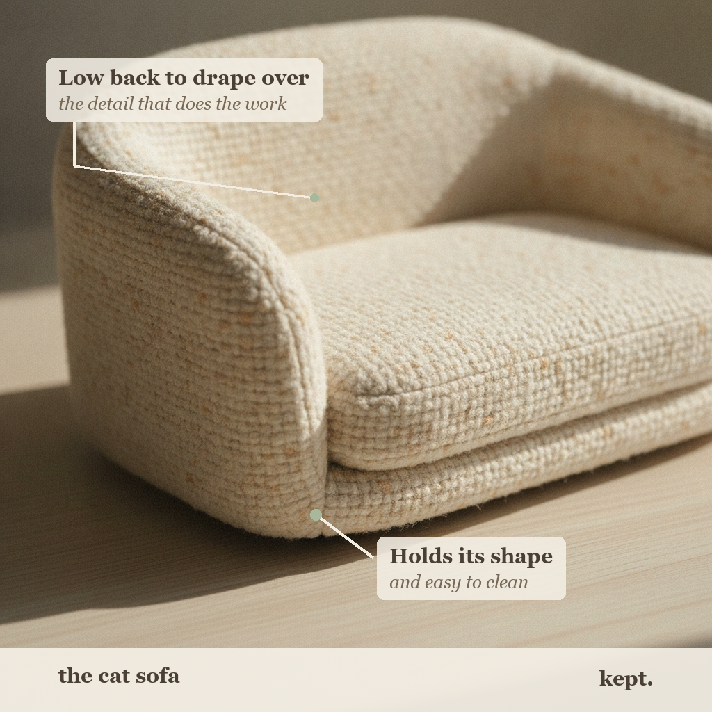 kept. cat sofa callout card