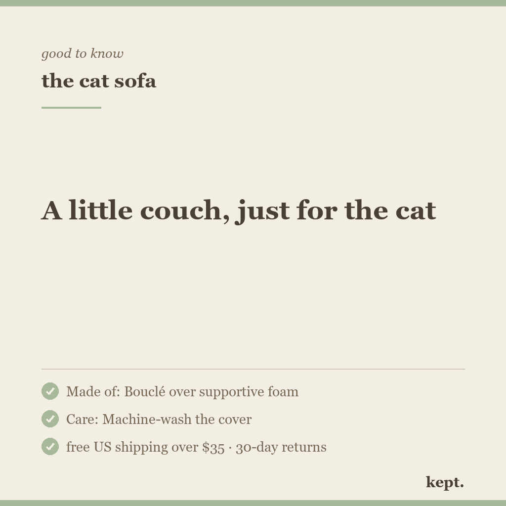 kept. cat sofa objection card