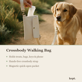 kept. crossbody walking bag feature