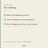 kept. crossbody walking bag trust card