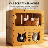 kept. The Settee — Double-Decker Cat Scratcher Sofa with Teaser Balls (Cats)