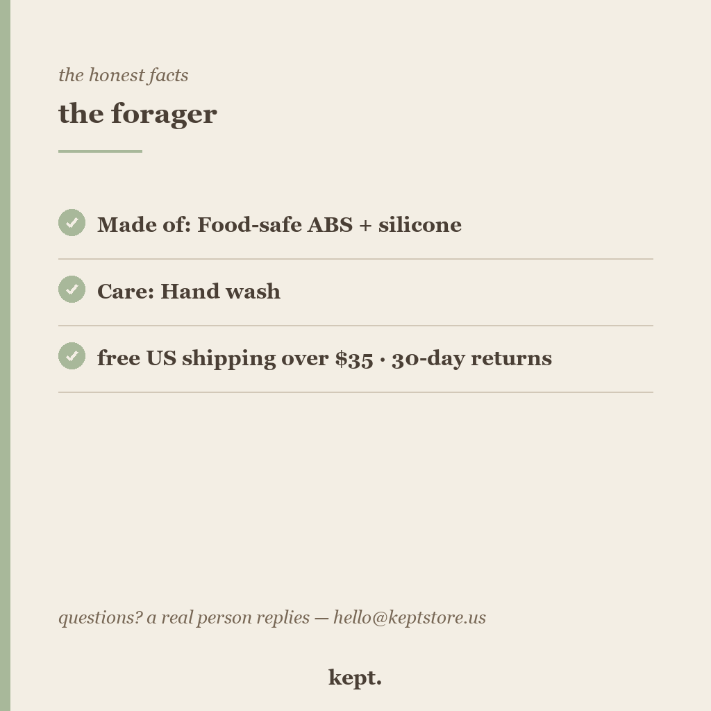 kept. forager toy trust card