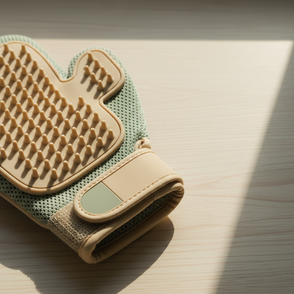 kept. grooming glove angle