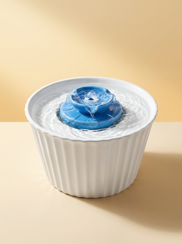 kept. The Cupcake Fountain — Ceramic Pet Water Fountain, 2.1L (Cats & Dogs)