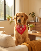 kept. The Kerchief — Bandana Scarf on a Leather Collar (Dogs & Cats)