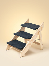 kept. The Rise — Foldable 3-Step Wood Pet Stairs (Dogs & Cats)