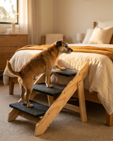 kept. The Rise — Foldable 3-Step Wood Pet Stairs (Dogs & Cats)