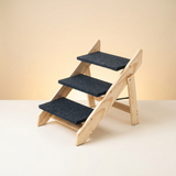 kept. The Rise — Foldable 3-Step Wood Pet Stairs (Dogs & Cats)