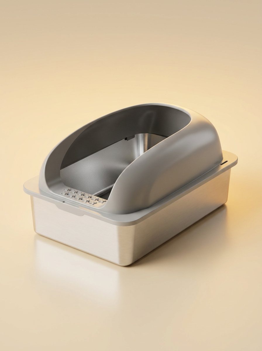 kept. The Steel Box — Stainless Steel Litter Box with Lid (Cats)