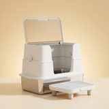 kept. The Steel Box XL — Flip-Top Stainless Litter Box with Scoop & Step (Cats)