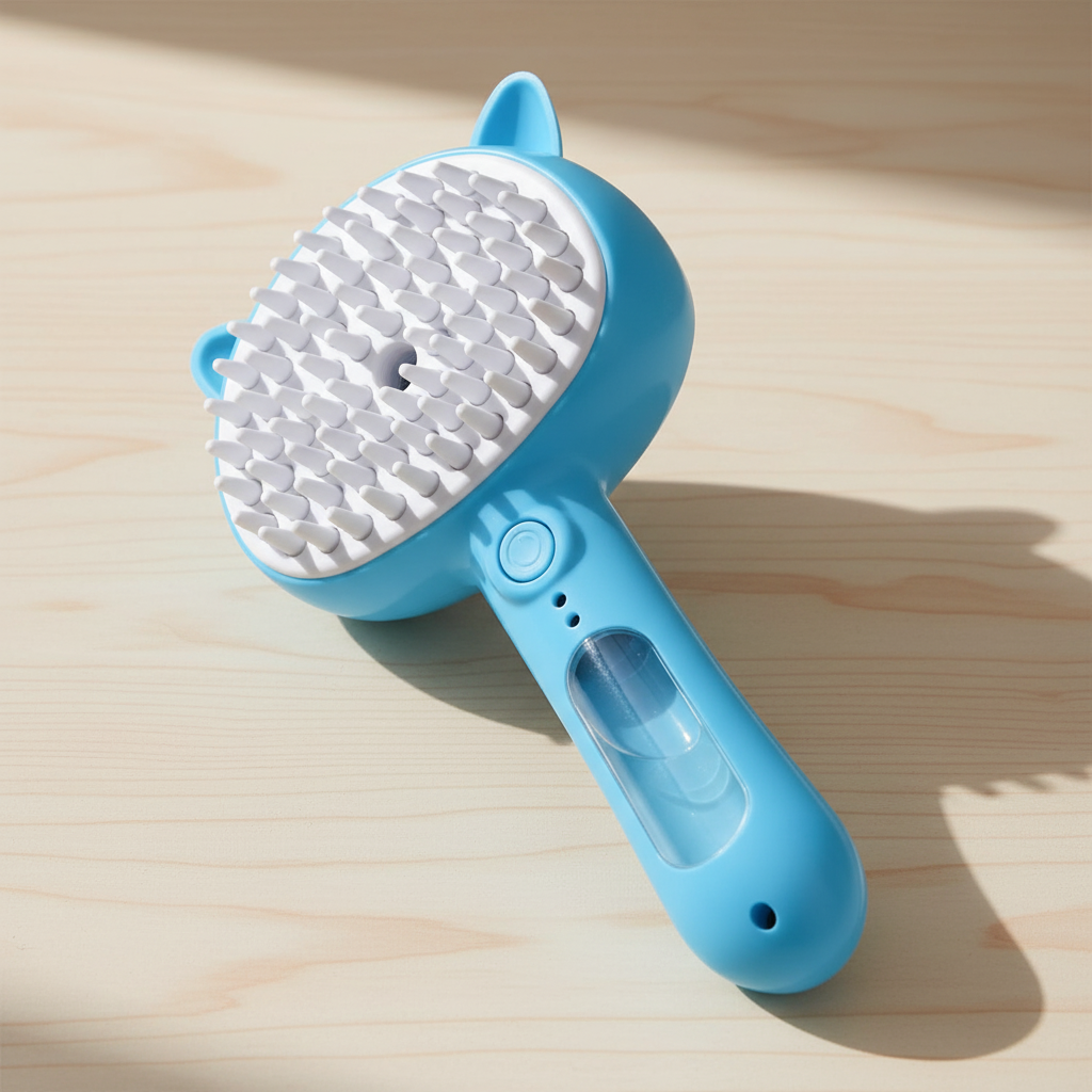 Macro of blue misting brush bristle texture and water reservoir window — kept. v2