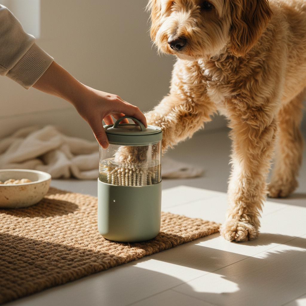 kept. paw cleaner in_use