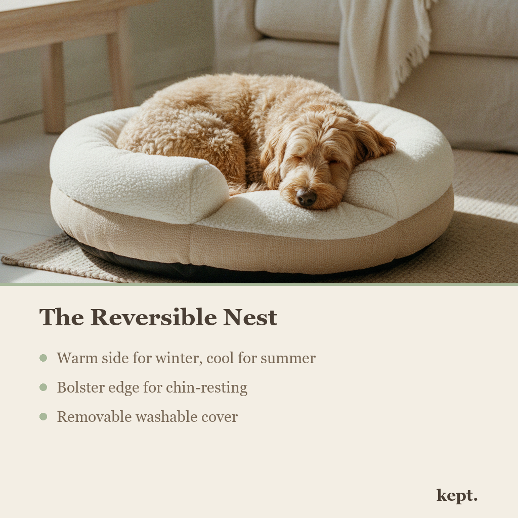 kept. reversible nest feature