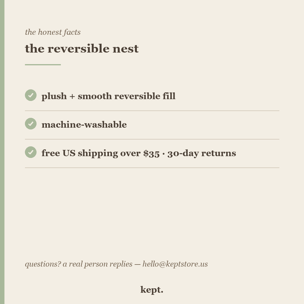 kept. reversible nest trust card