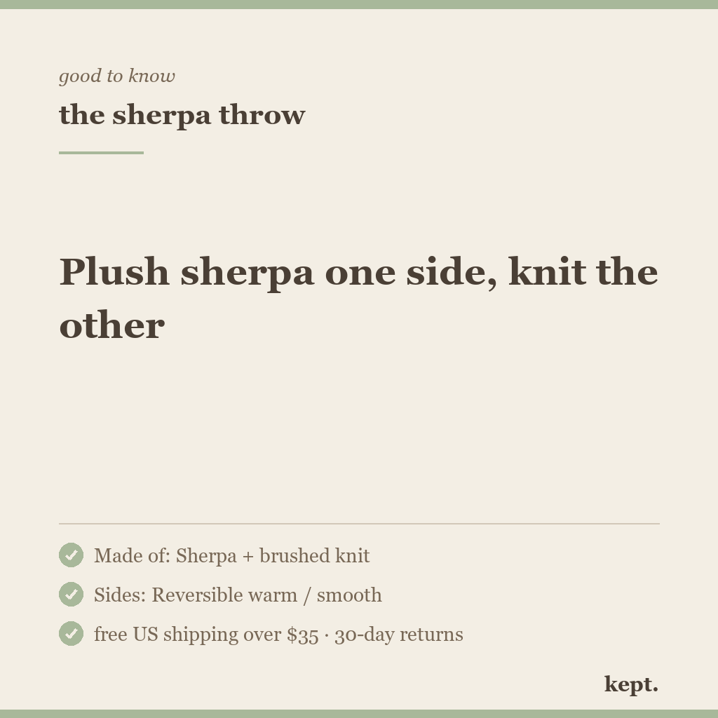 kept. sherpa throw objection card