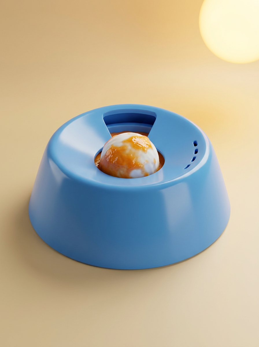 kept. The Broth Bowl — Spherical Lick Bowl for Bone Broth & Yogurt (Dogs & Cats)