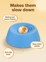 kept. The Broth Bowl — Spherical Lick Bowl for Bone Broth & Yogurt (Dogs & Cats)