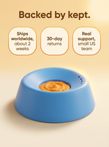 kept. The Broth Bowl — Spherical Lick Bowl for Bone Broth & Yogurt (Dogs & Cats)
