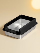 kept. The Vault — Stainless-Steel Semi-Enclosed Litter Box (Cats)