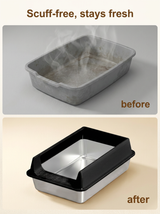 kept. The Vault — Stainless-Steel Semi-Enclosed Litter Box (Cats)