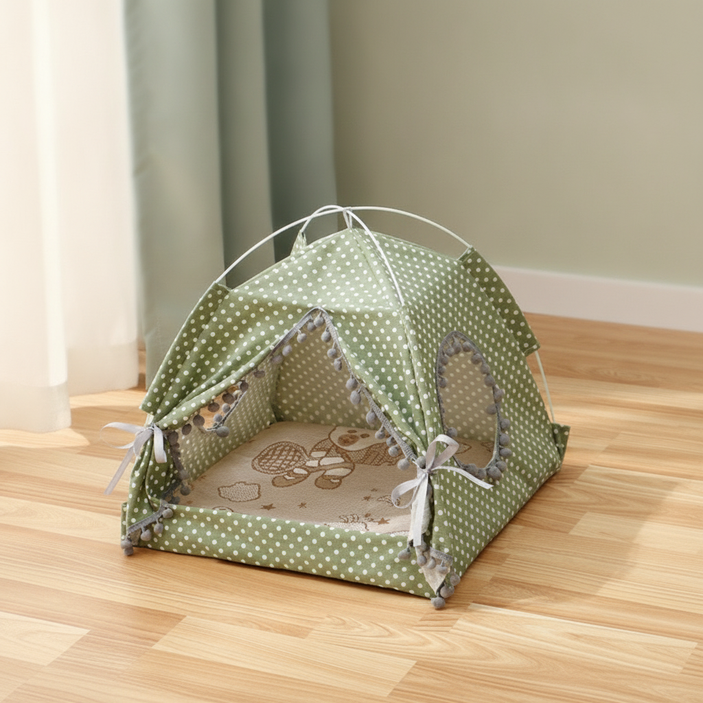 kept. The Den cozy cat house, warm minimal hero