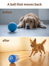 A ball that moves back: before and after