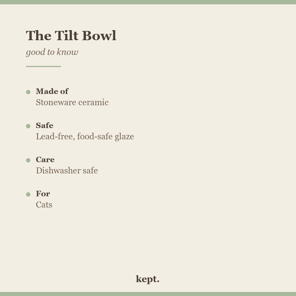 kept. tilt bowl facts