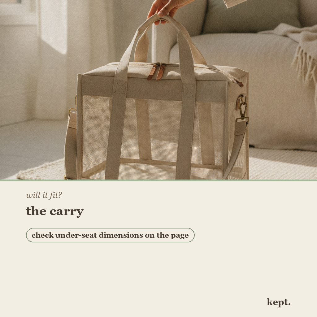 kept. travel carrier dimension card