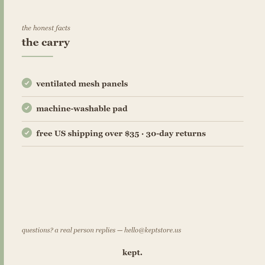 kept. travel carrier trust card