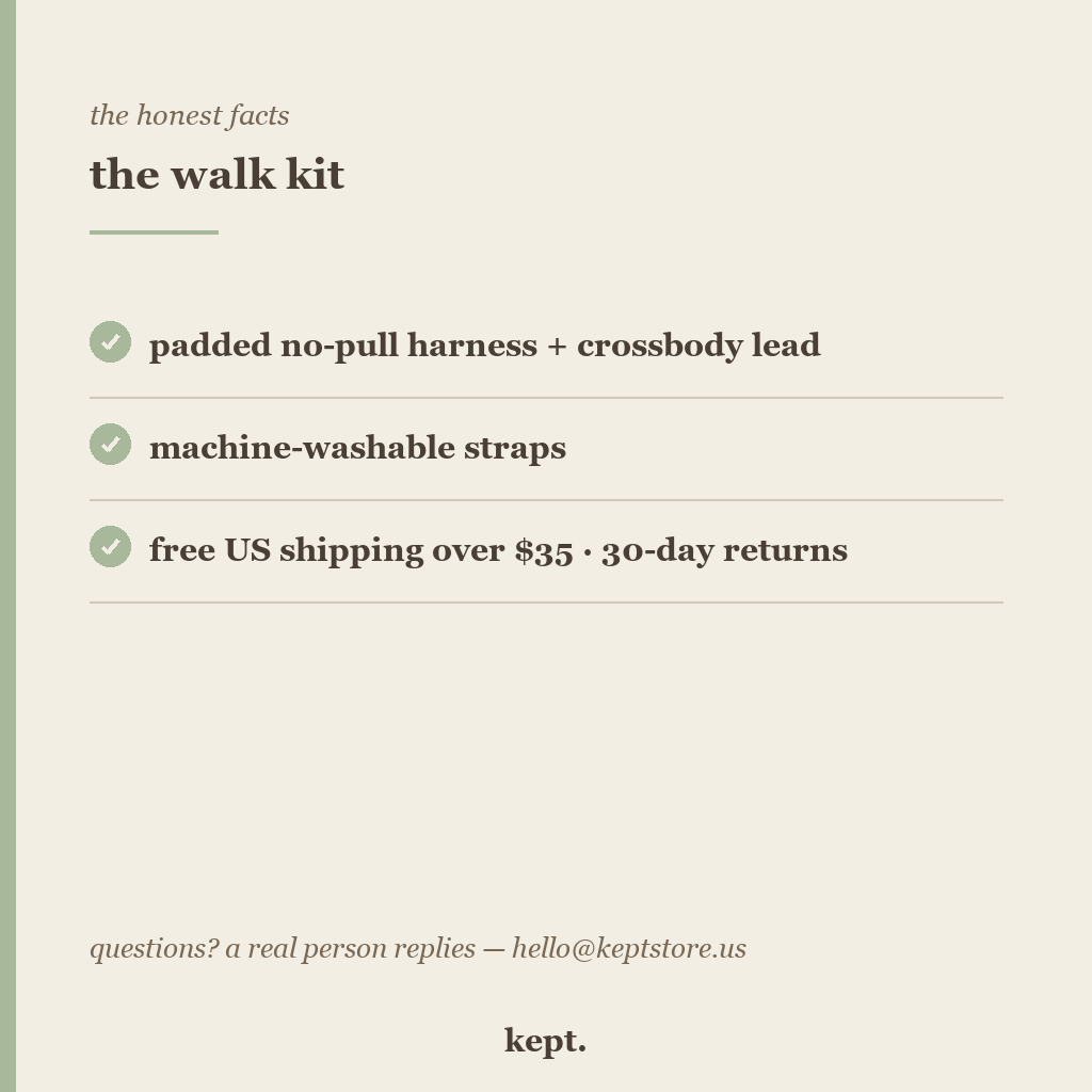 kept. walk kit trust card