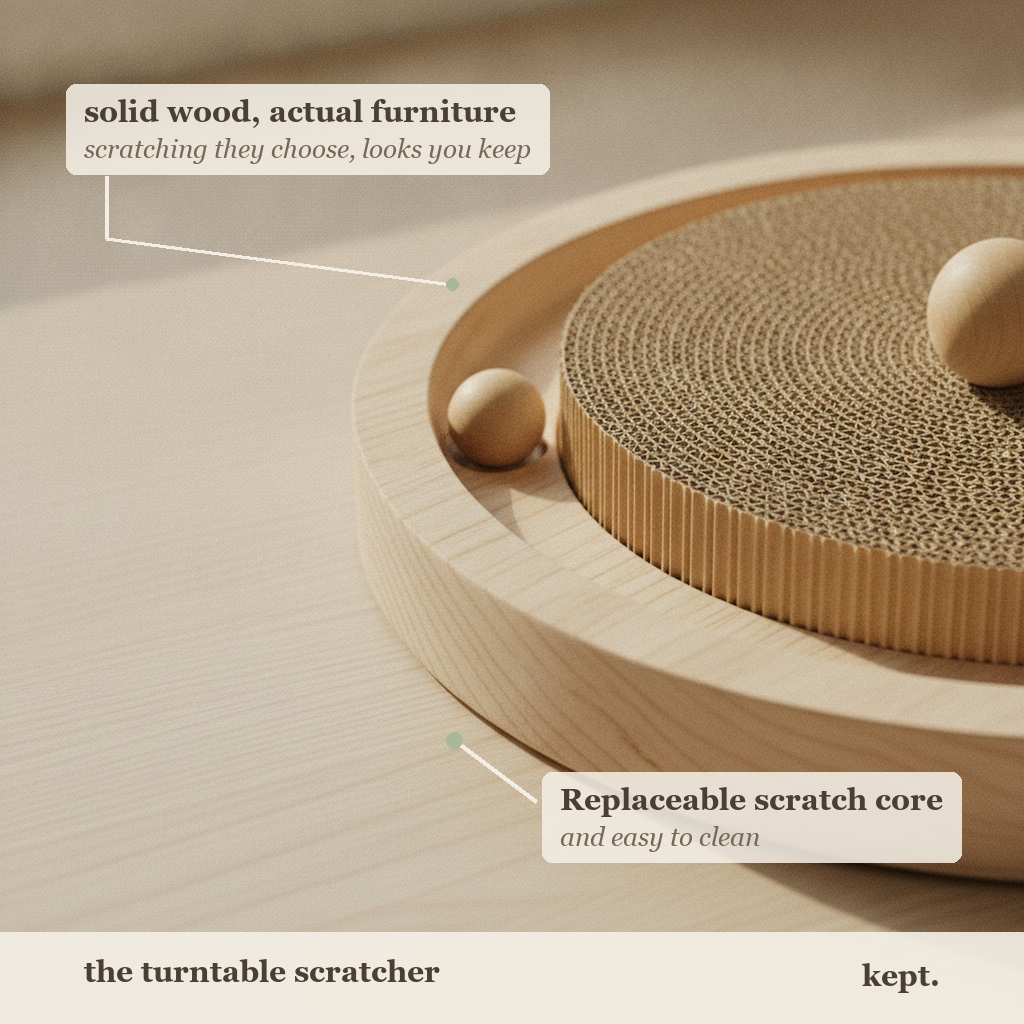 kept. wood scratcher callout card