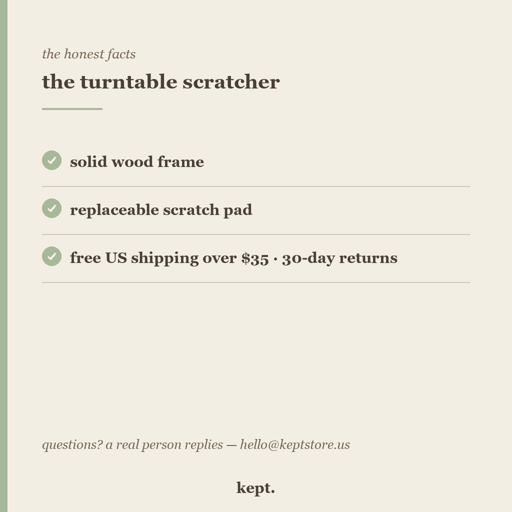 kept. wood scratcher trust card